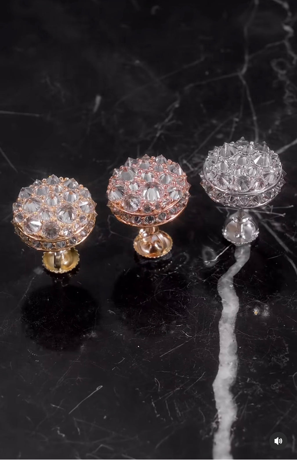 UPSIDE DOWN MOSAIC SET MOISSANITE EARRINGS