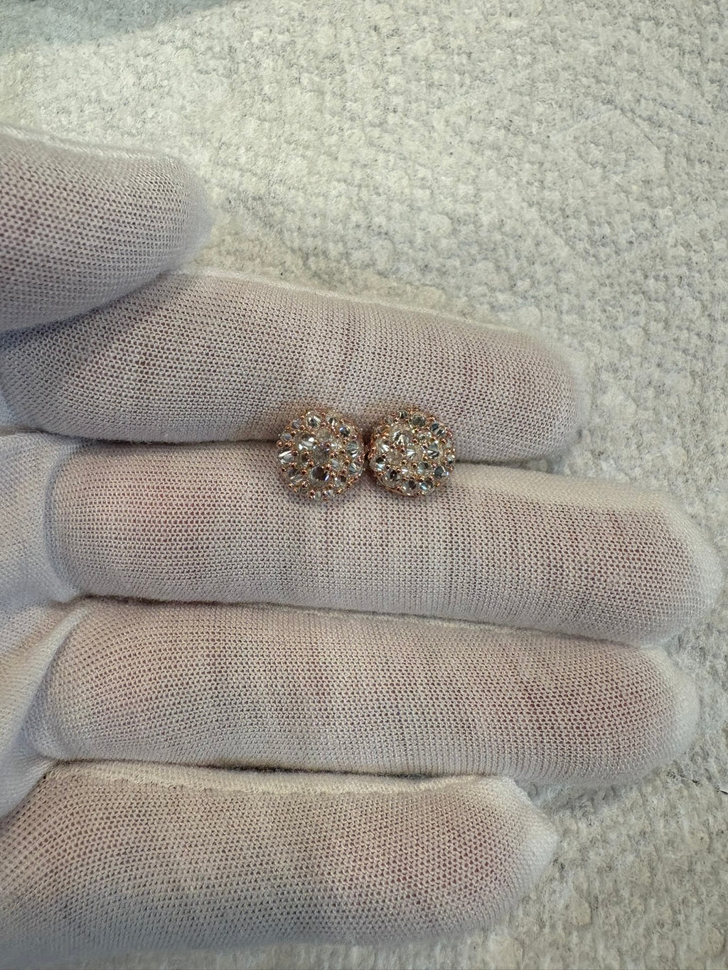 UPSIDE DOWN MOSAIC SET MOISSANITE EARRINGS