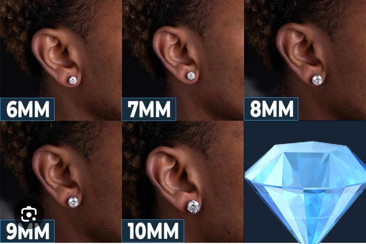 UPSIDE DOWN MOSAIC SET MOISSANITE EARRINGS