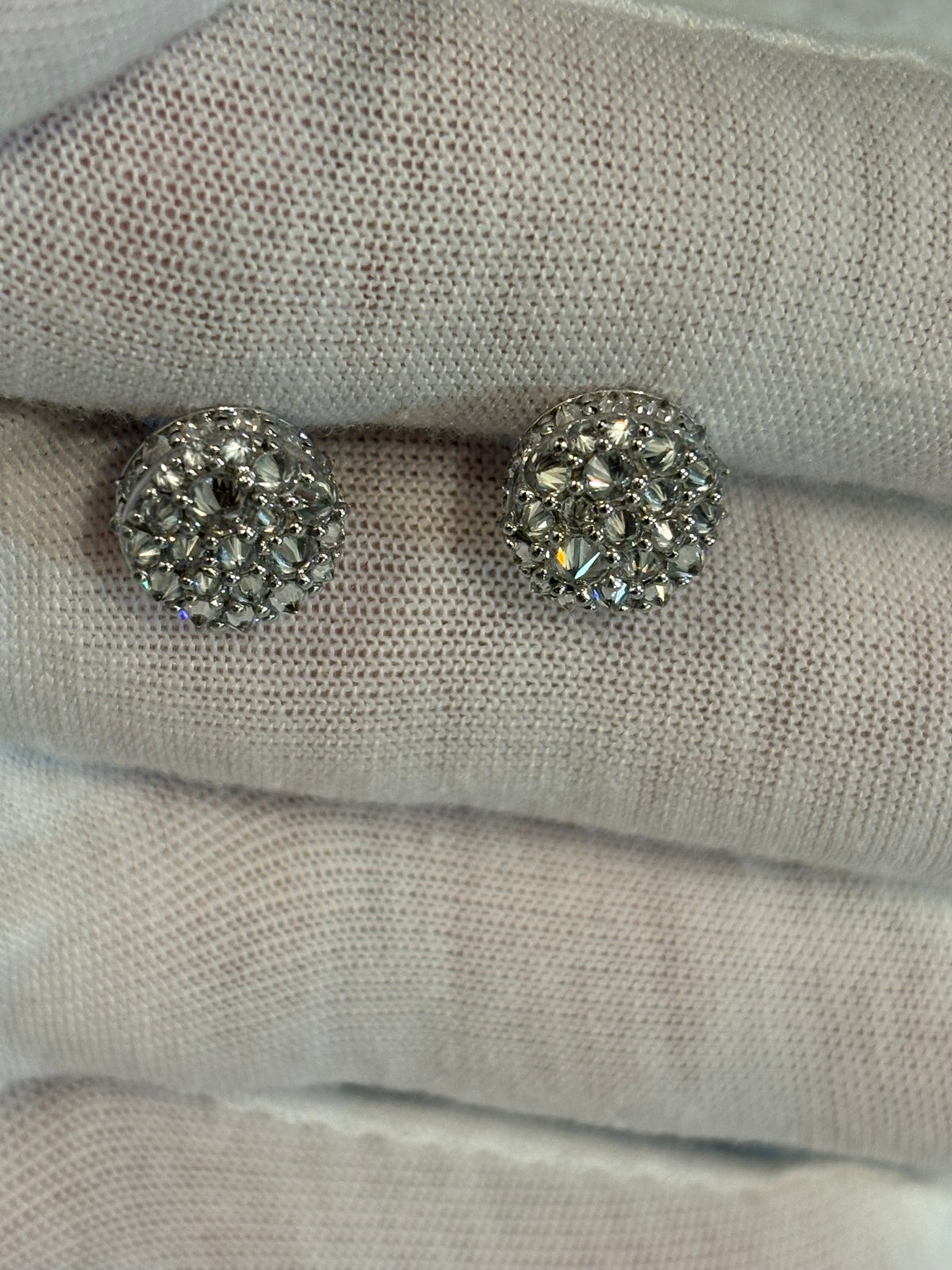 UPSIDE DOWN MOSAIC SET MOISSANITE EARRINGS