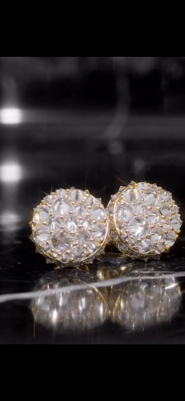 UPSIDE DOWN MOSAIC SET MOISSANITE EARRINGS